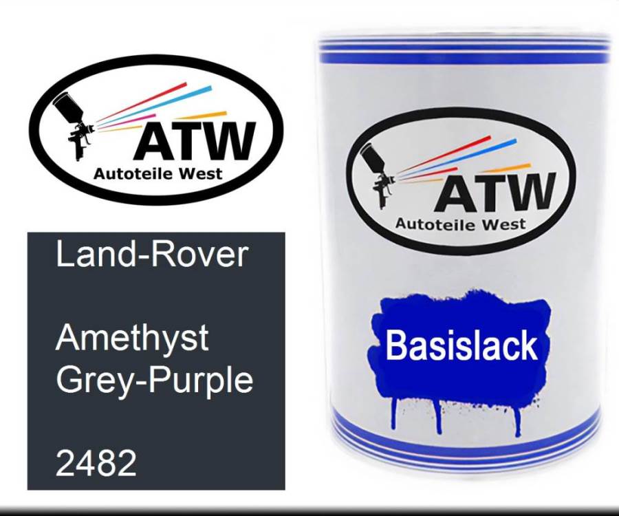 Land-Rover, Amethyst Grey-Purple, 2482: 500ml Lackdose, von ATW Autoteile West.